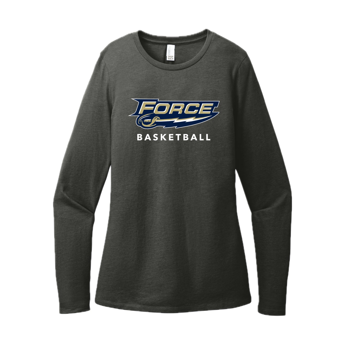 FRC2205 Force Basketball Heather Charcoal Ladies Long Sleeve Tee