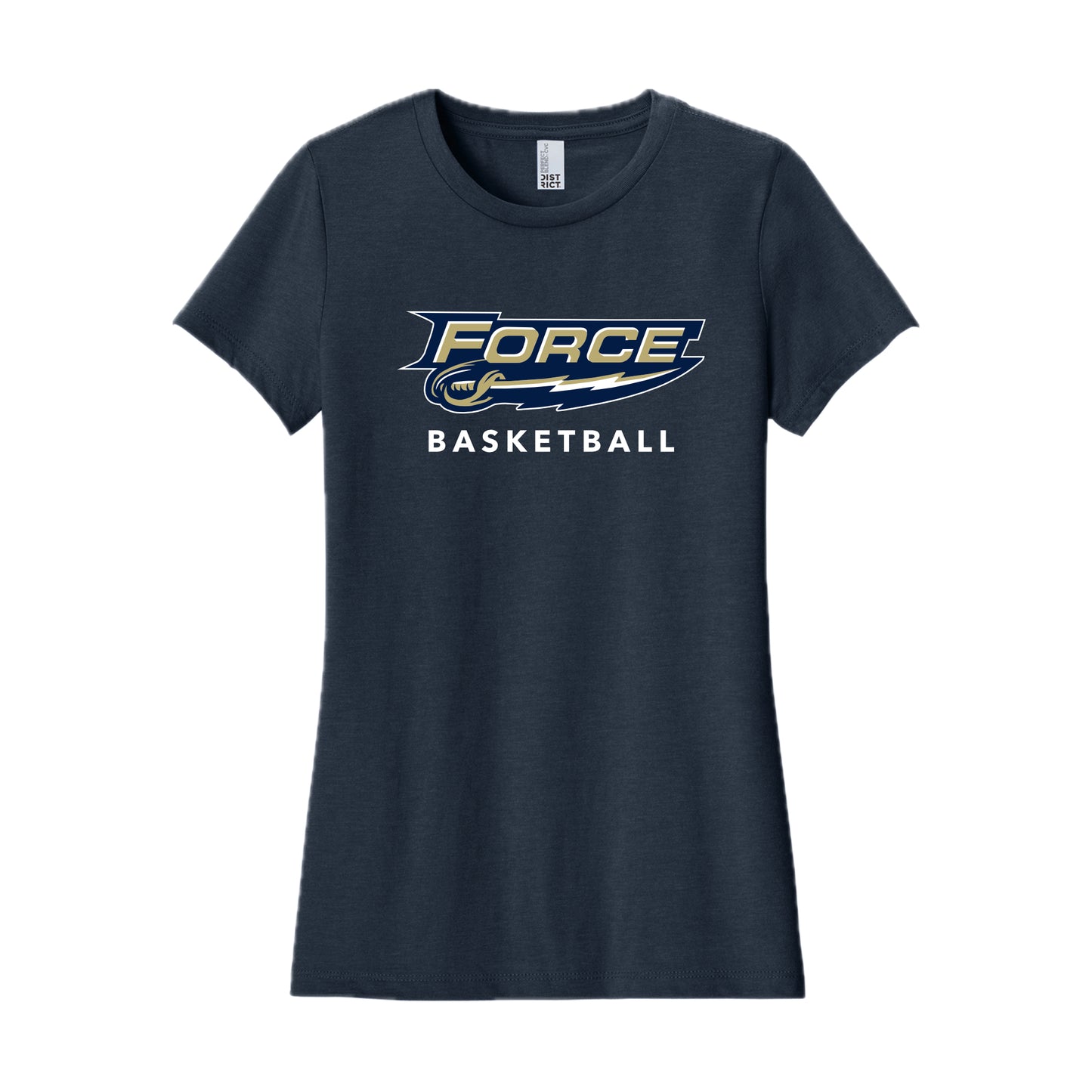 FRC2201 Force Basketball Heather Navy Ladies Short Sleeve Tee