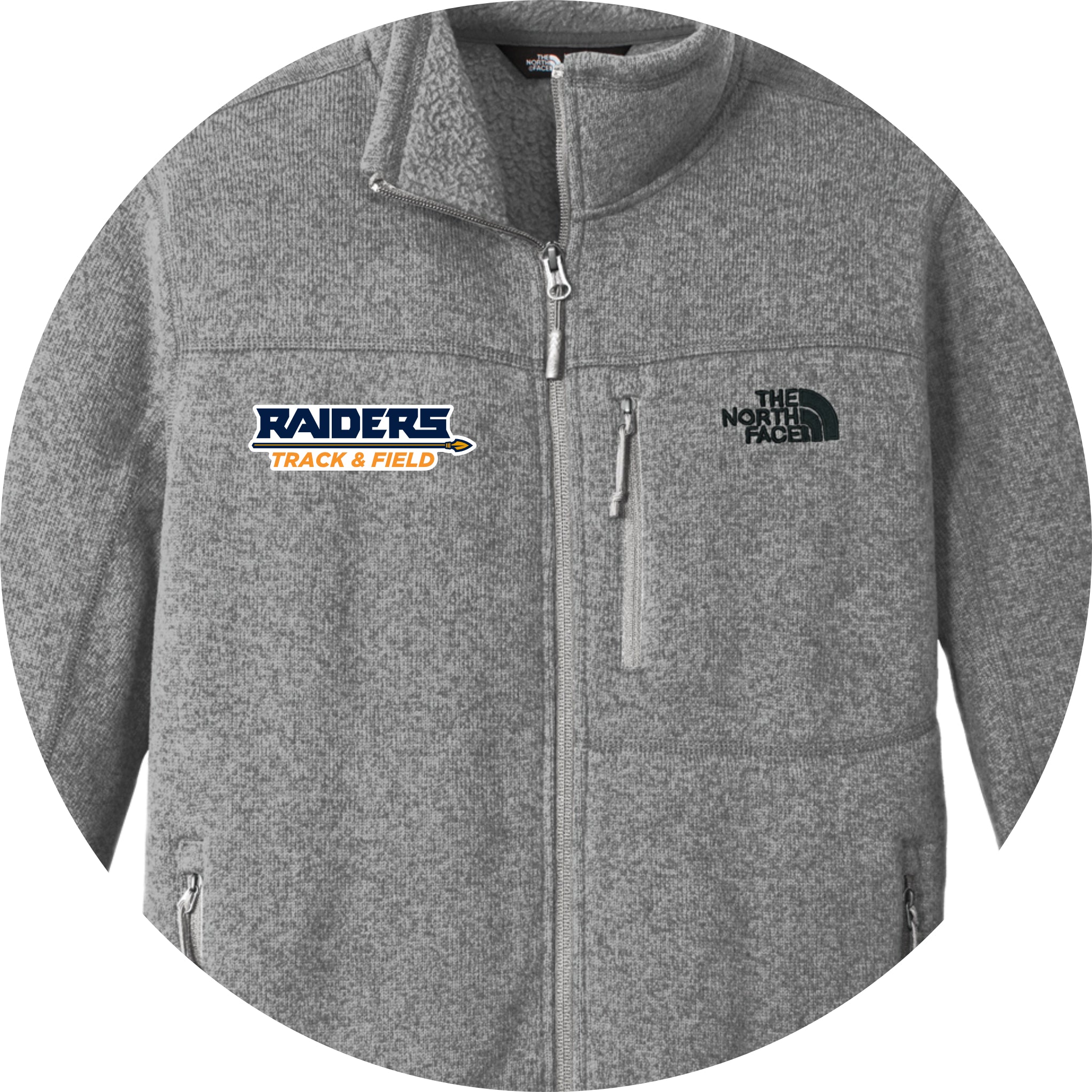 ETFSH03 20 North Face Med Grey Heather Fleece