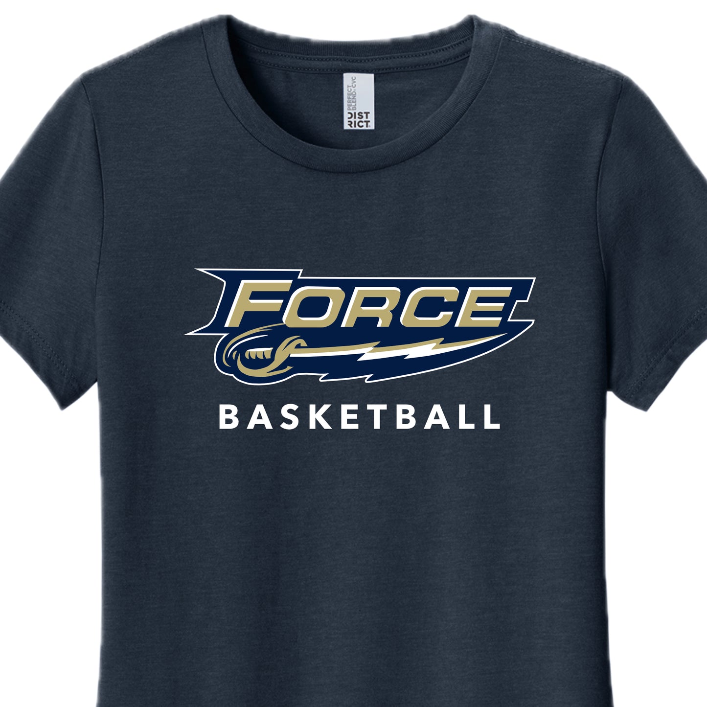 FRC2201 Force Basketball Heather Navy Ladies Short Sleeve Tee