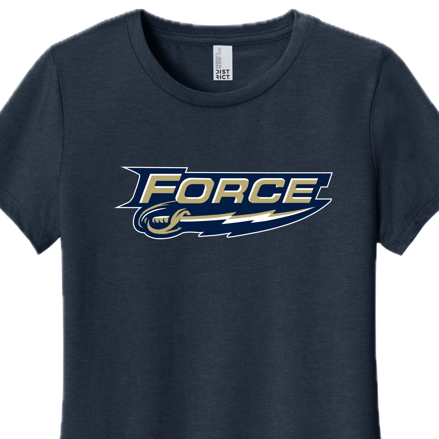 FRC2202 Force Heather Navy Ladies Short Sleeve Tee