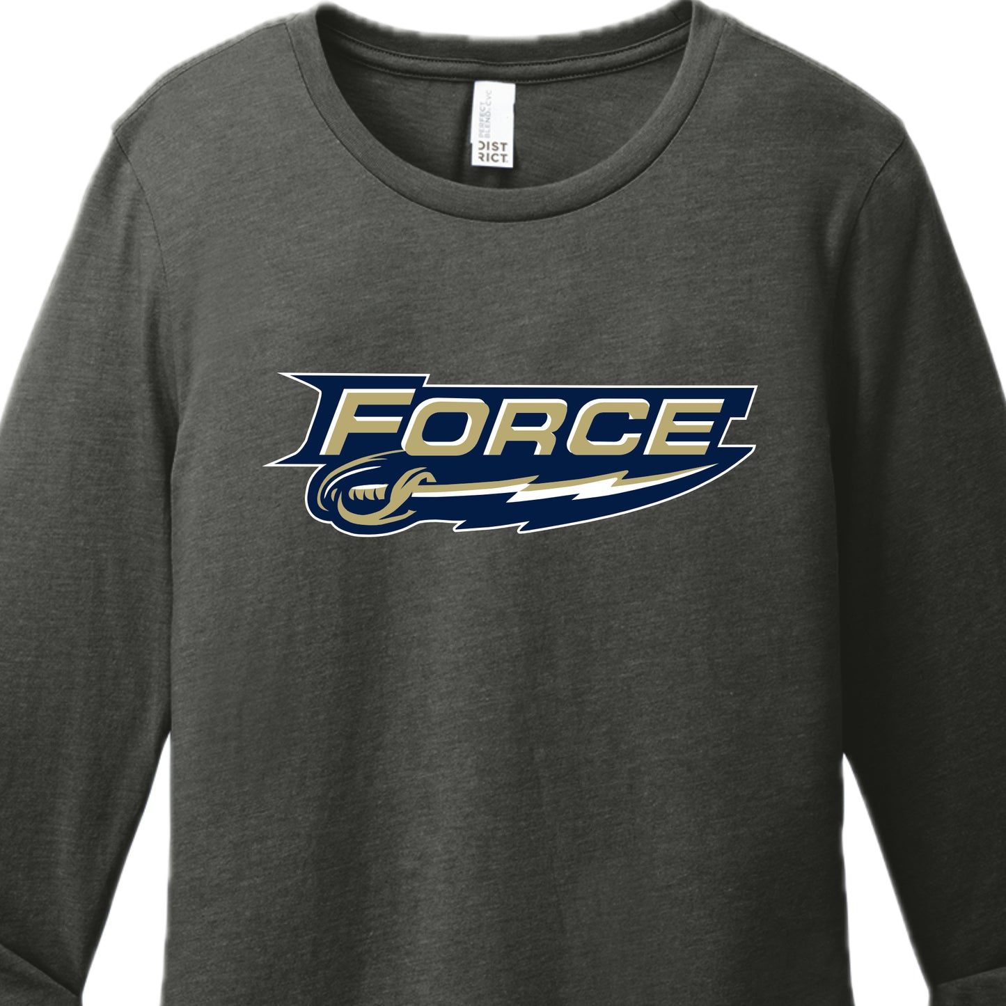 FRC2206 Force Heather Charcoal Ladies Long Sleeve Tee