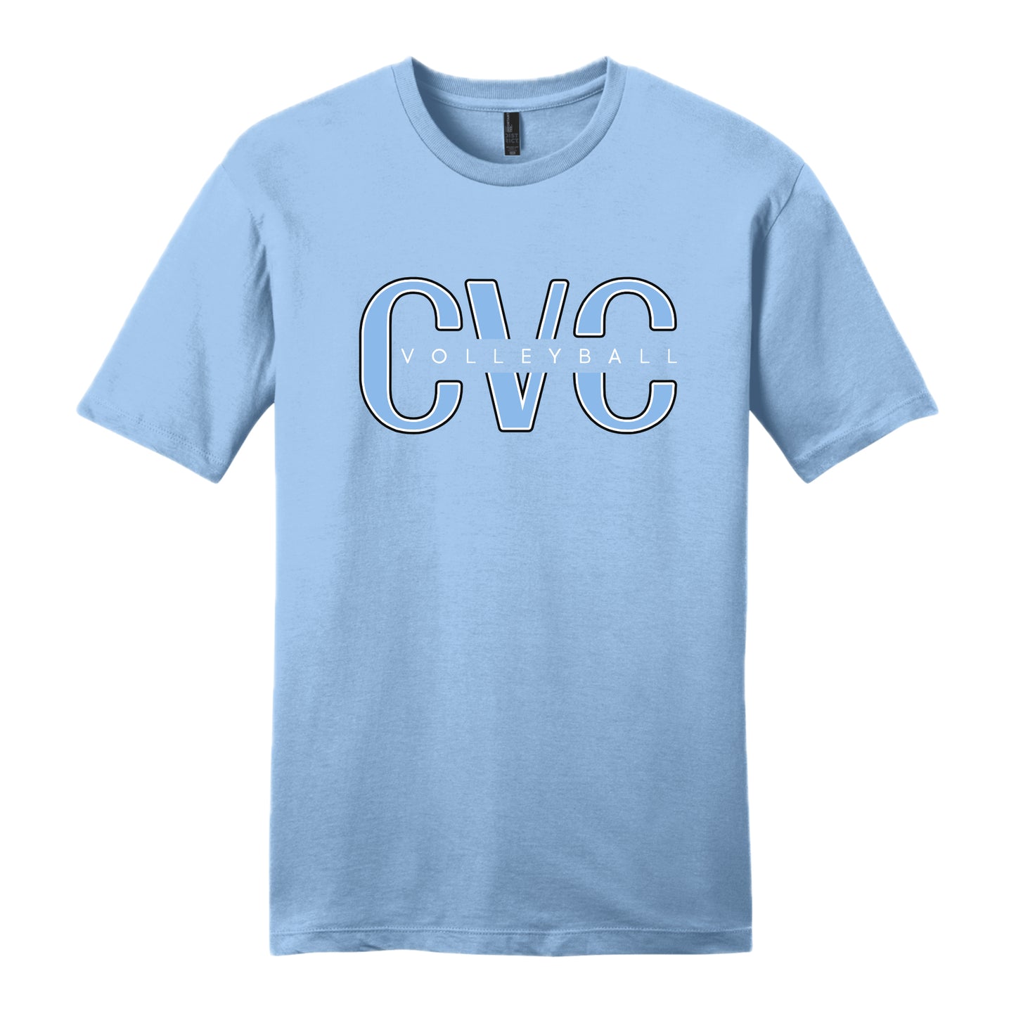 CVCSH02 - 02 Ice Blue Short Sleeve CVC Tee