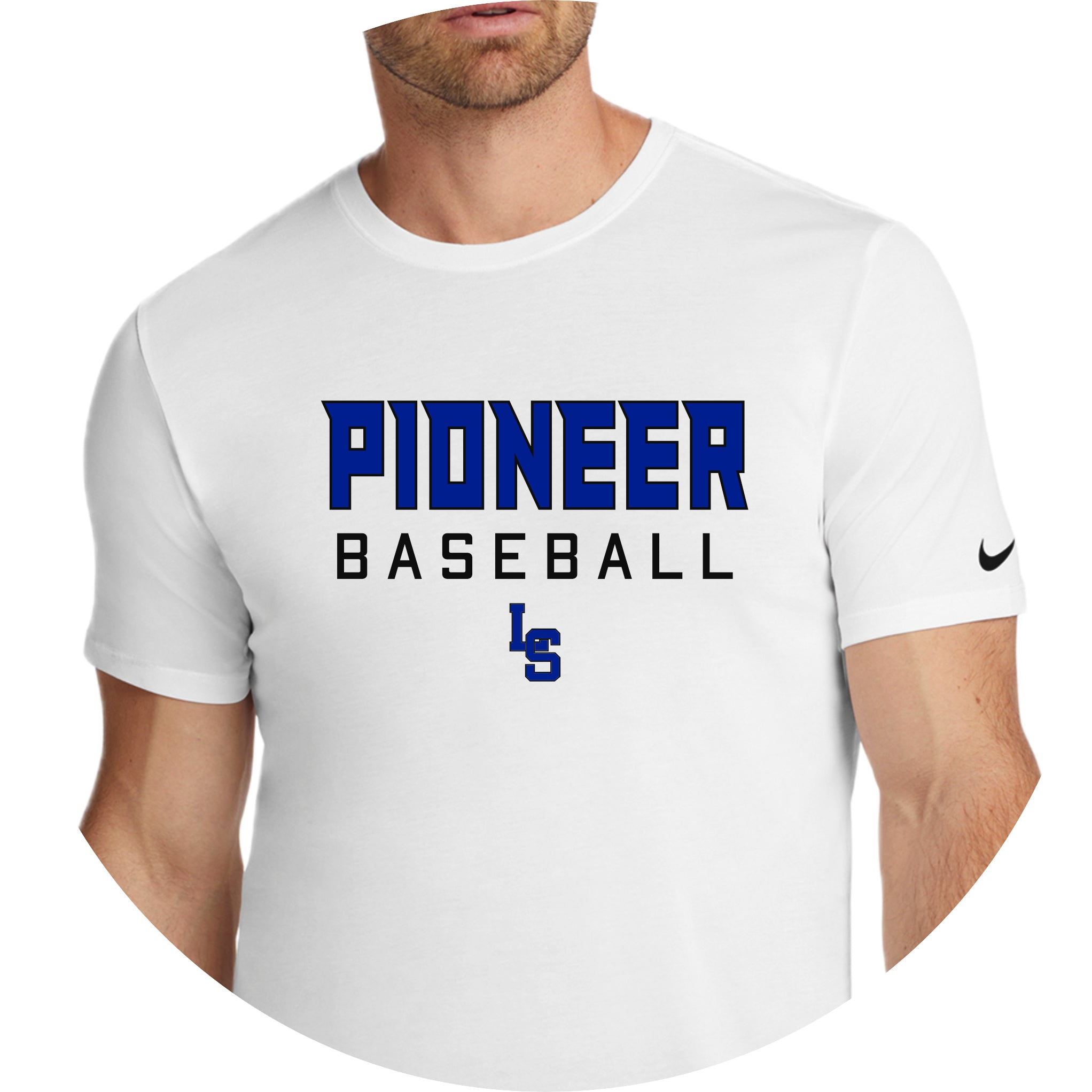 LSHS0225-06  Nike White Short Sleeve Performance Tee