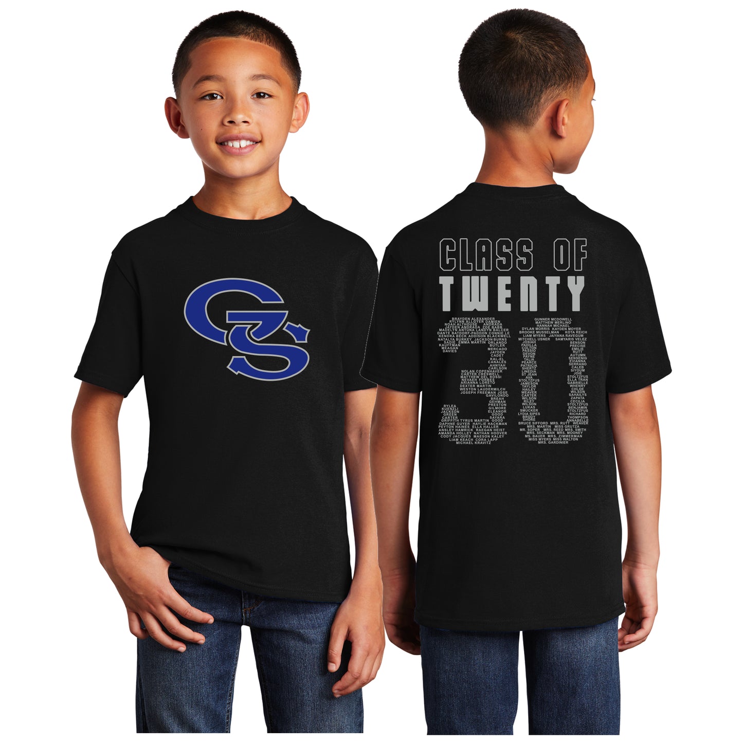 24481 Class of 2030 Black Short Sleeve Tee