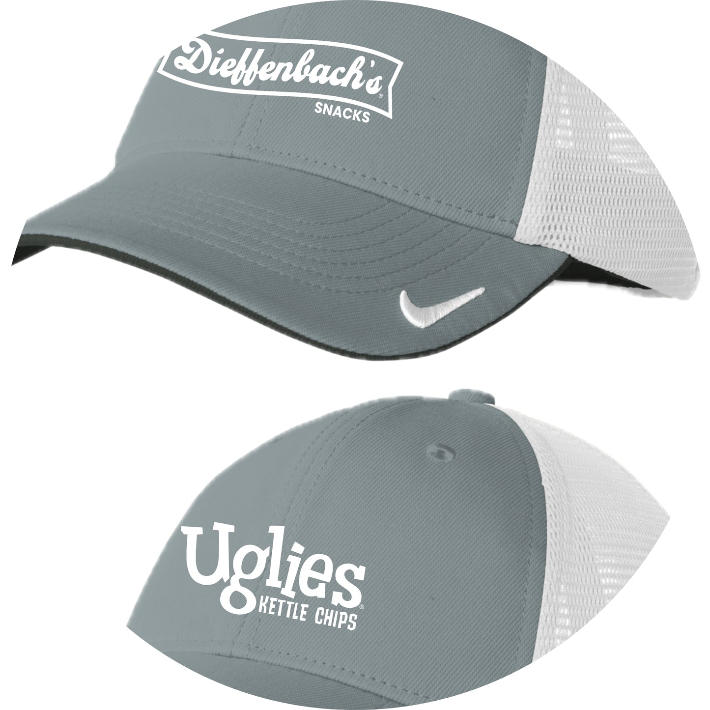 DBACH012 Nike Stretch Cool Grey/White Fitted Cap