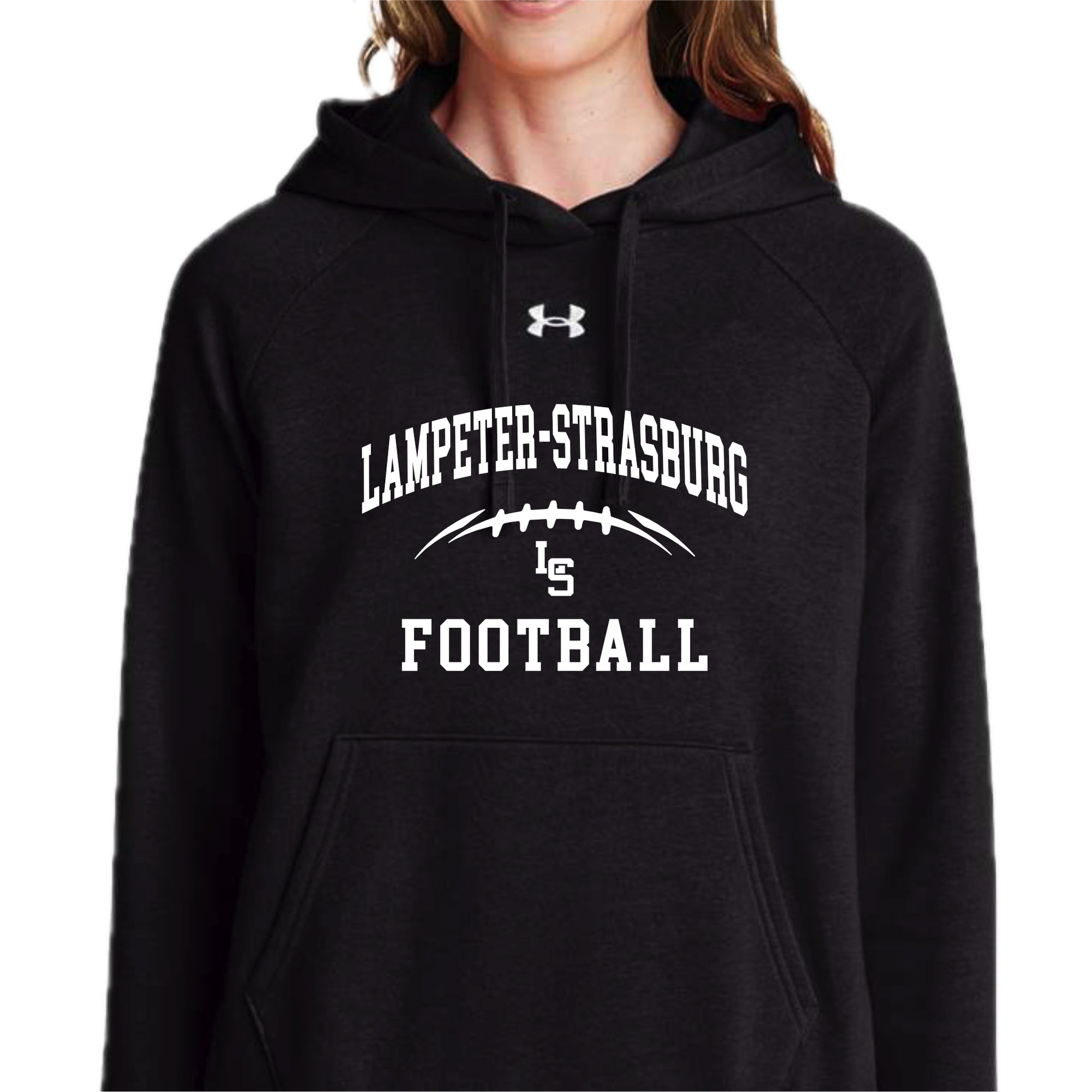 LSYF-40 Under Armour Women's Black Fleece Hooded Sweatshirt