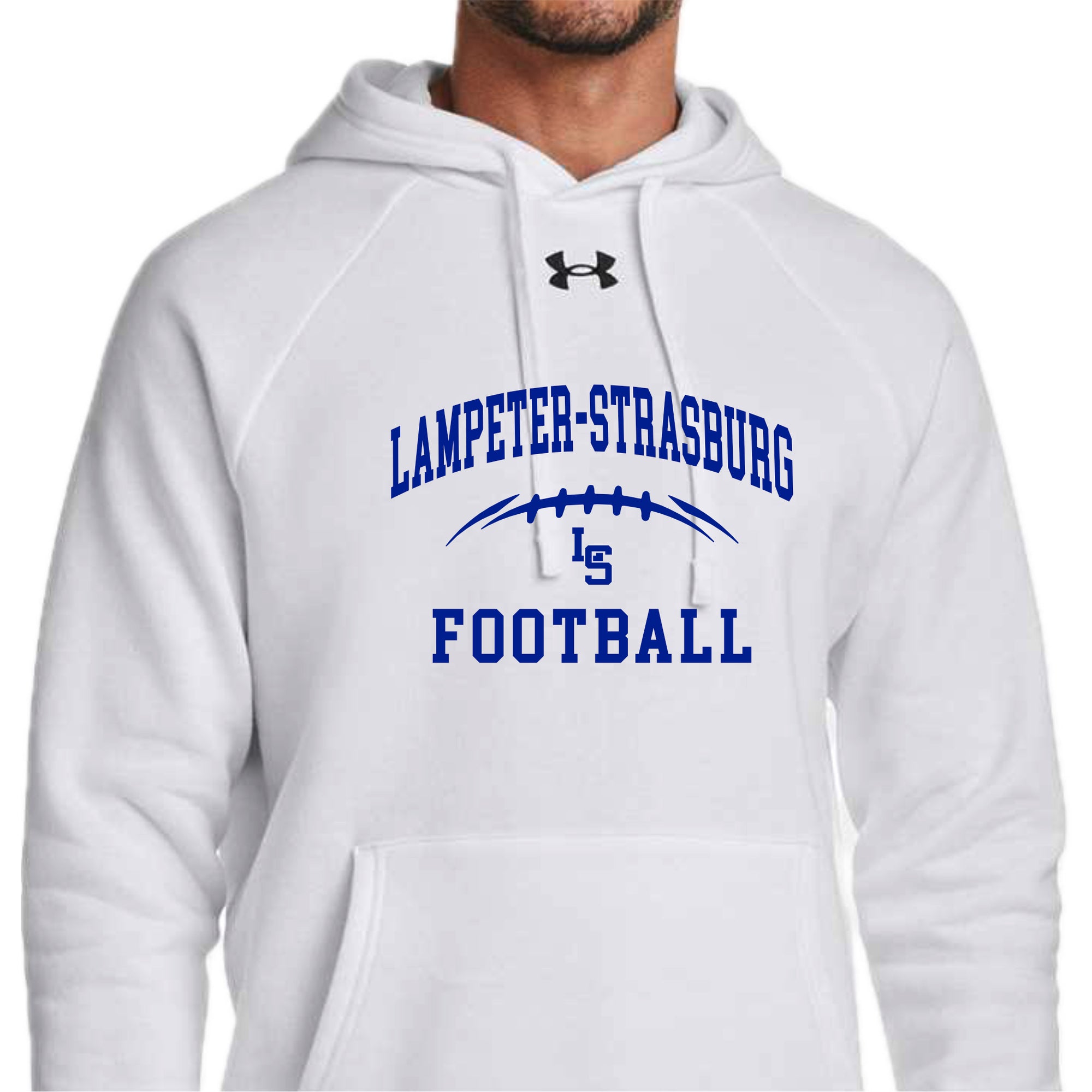 LSYF-41 Under Armour White Fleece Hooded Sweatshirt