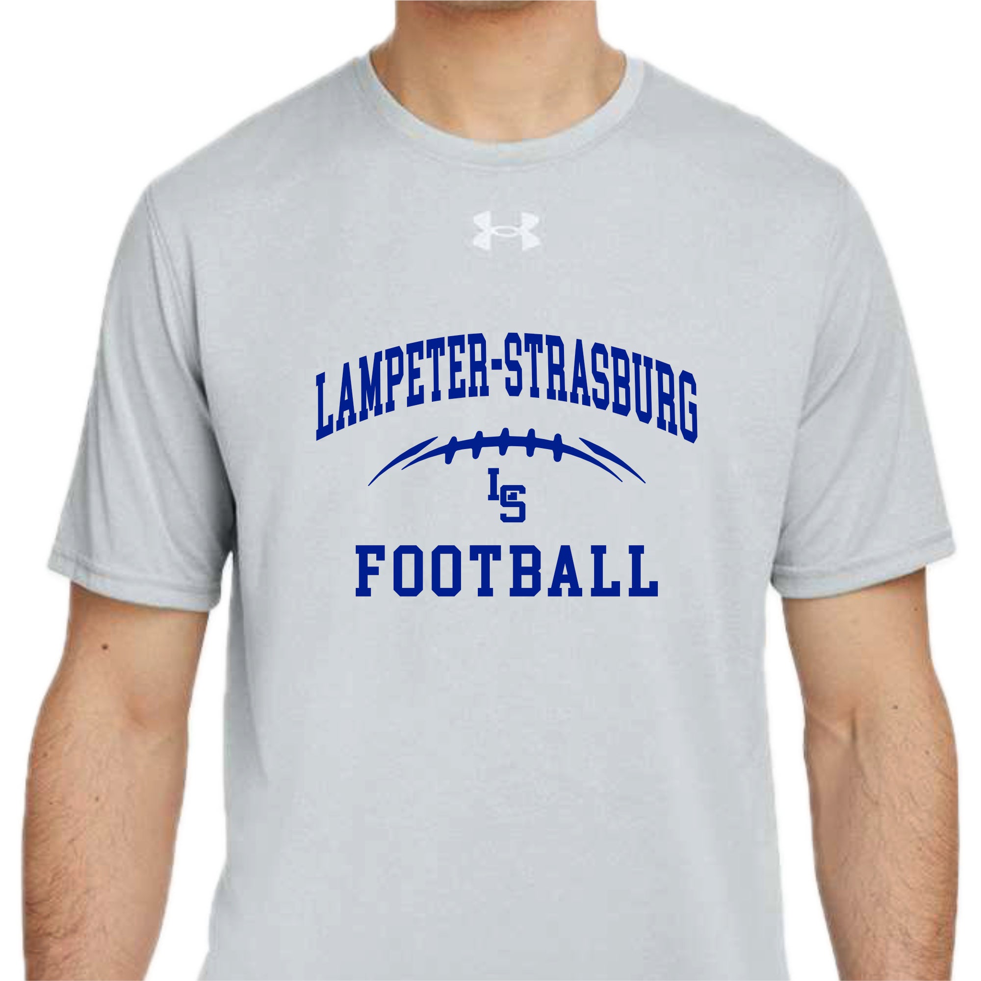 LSYF-19 Lt Grey Under Armour Performance Short Sleeve Tee