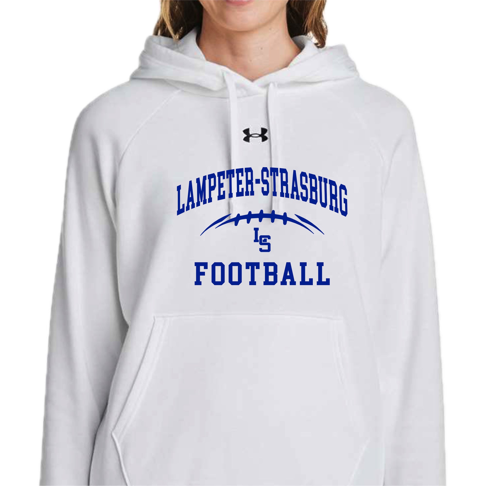LSYF-42 Under Armour Women's White Fleece Hooded Sweatshirt