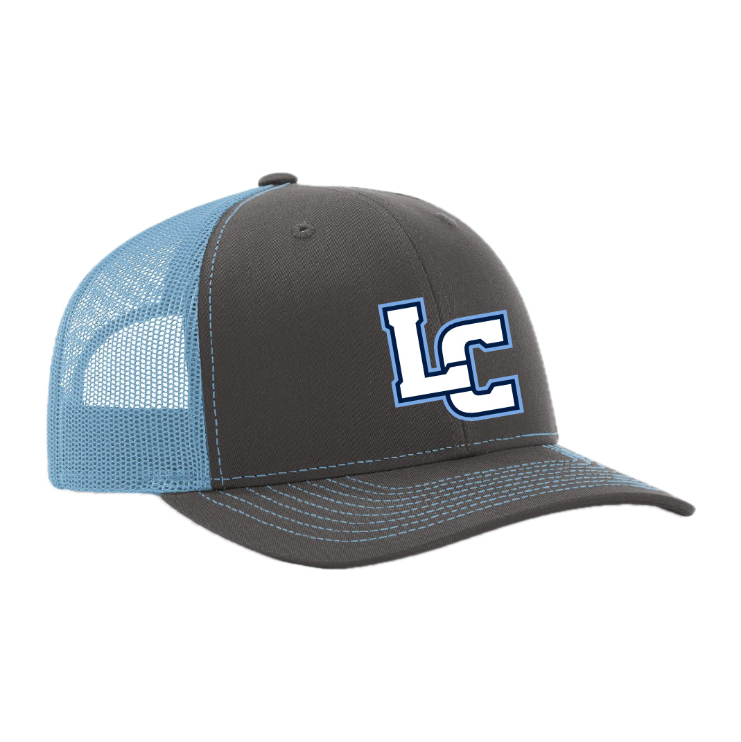 LCS049 - Charcoal/Columbia Blue Trucker Hat