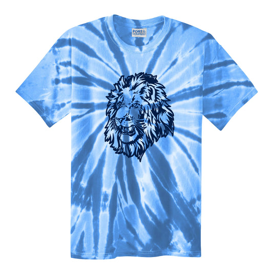 MACA048 Lion Lt Blue Short Sleeve Tie Dye
