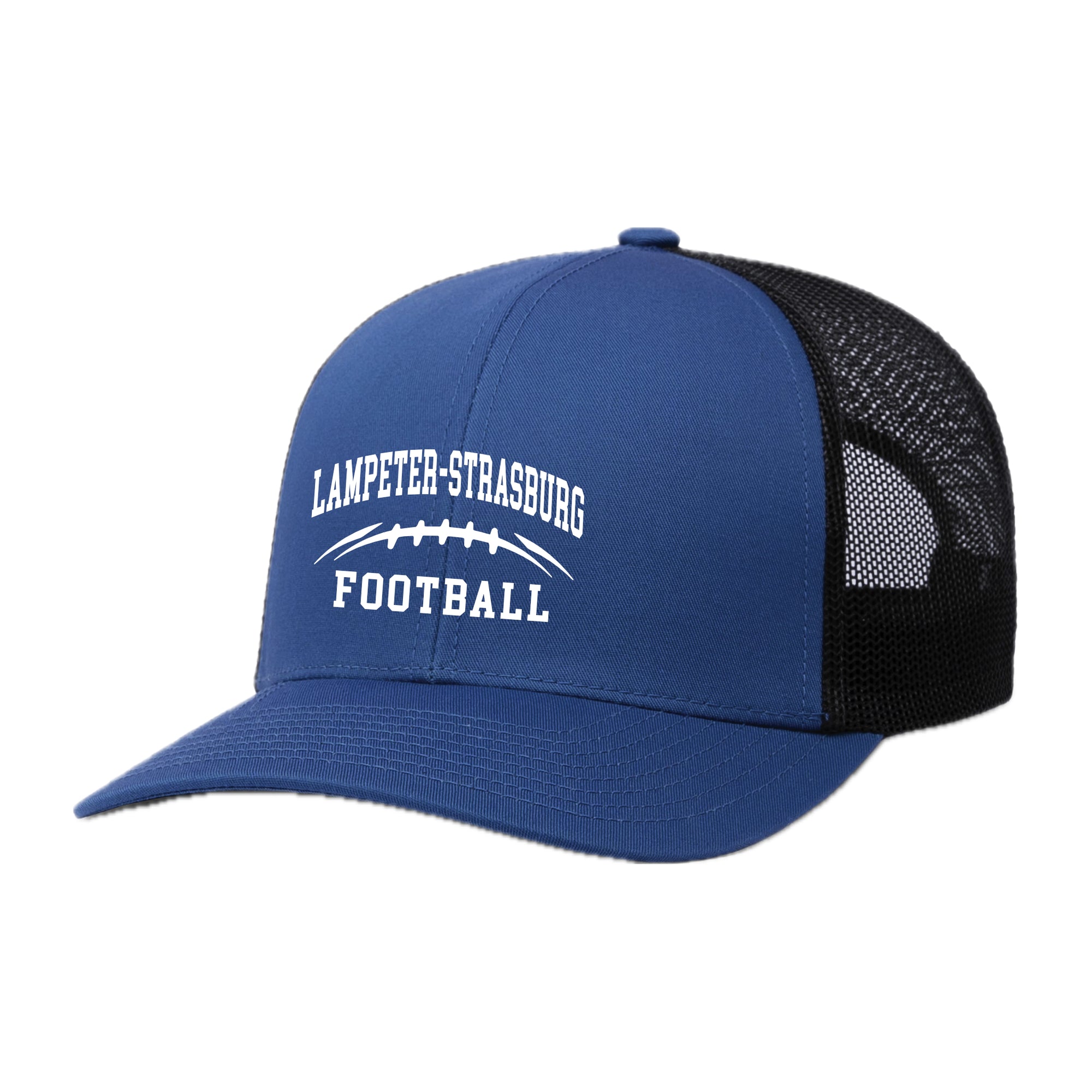 LSYF-51 Ocean Blue / Lt Charcoal / Ocean Blue Adjustable Trucker Hat