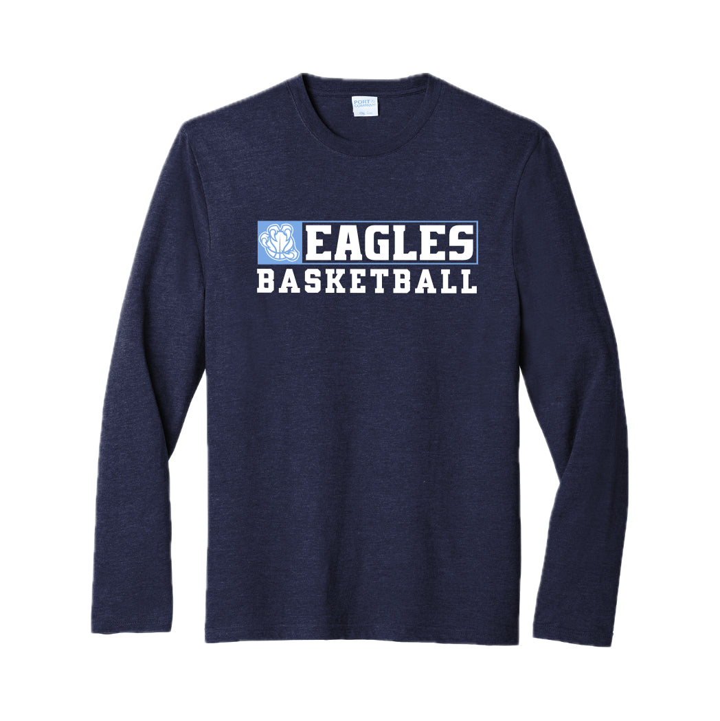 LCS056 - Navy Eagles Basketball Long Sleeve
