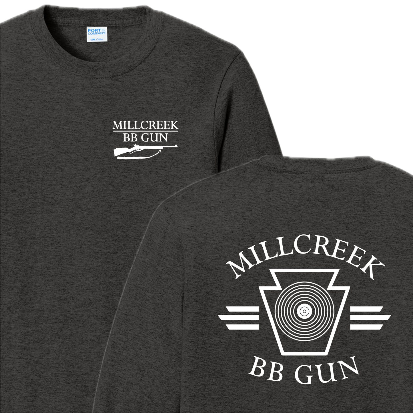 MILBBSH03-05 Dk Heather Grey Long Sleeve Tee