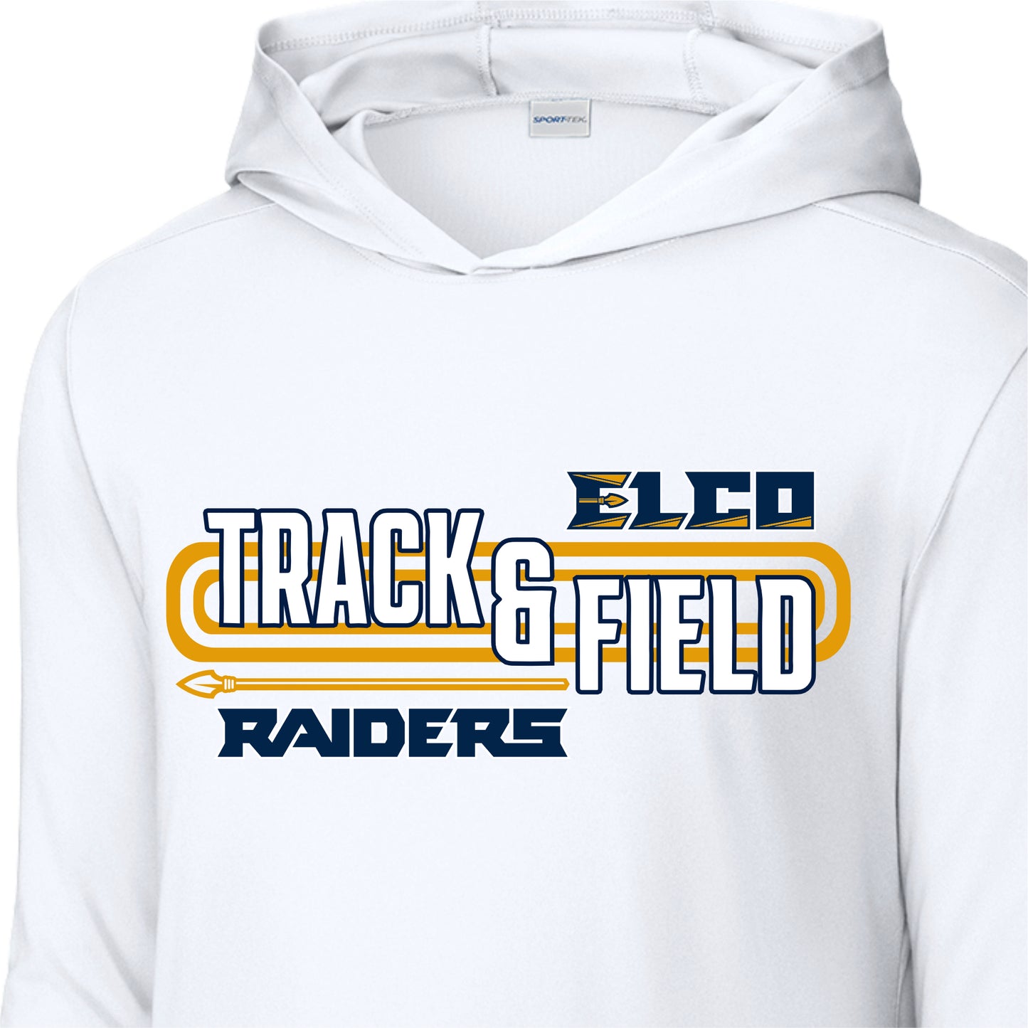 ETFSH02-06 White Performance Long Sleeve Hoody