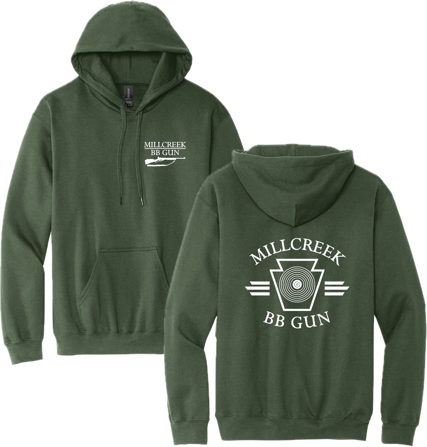 MILBBSH03-07 Military Green Hooded Sweatshirt