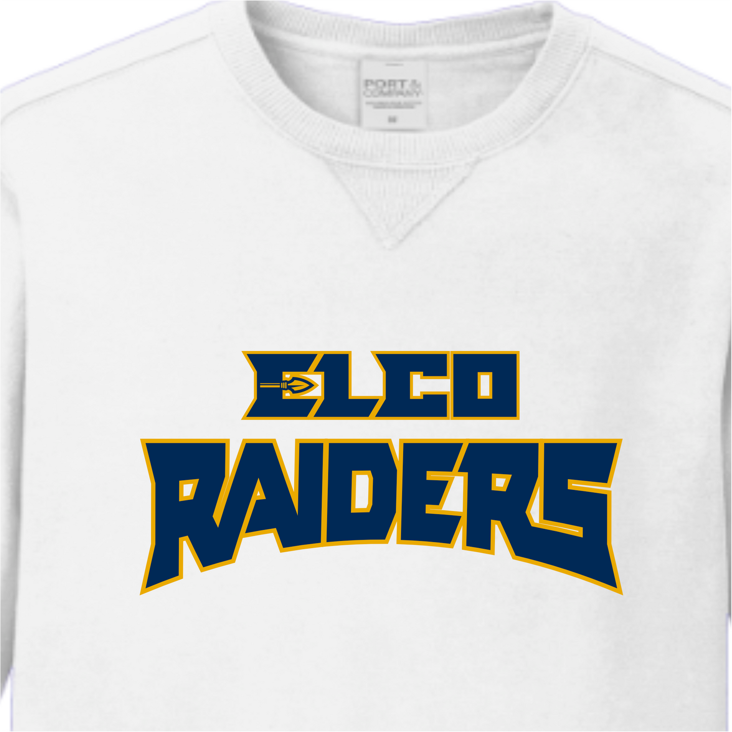 24302 - 05 Elco Raiders White Crewneck