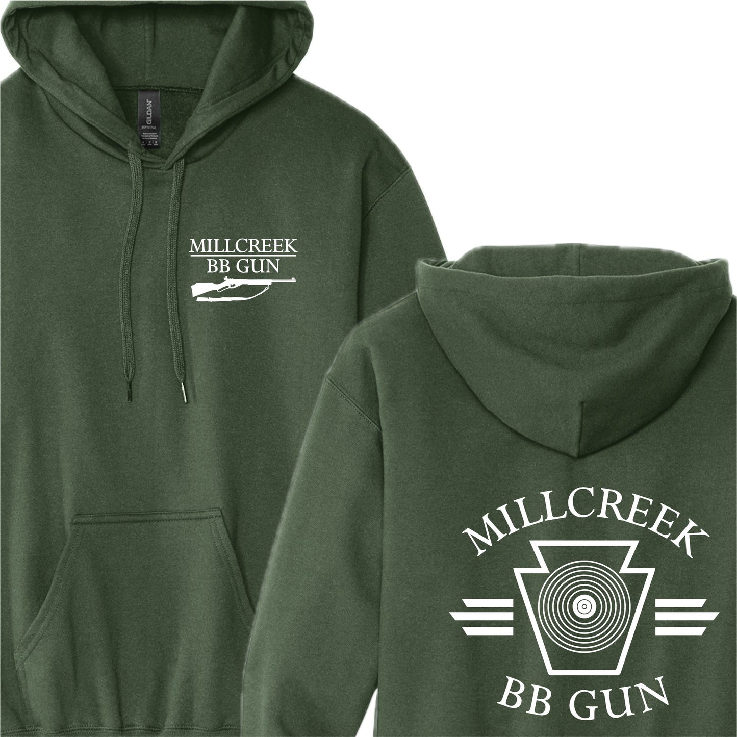 MILBBSH03-07 Military Green Hooded Sweatshirt