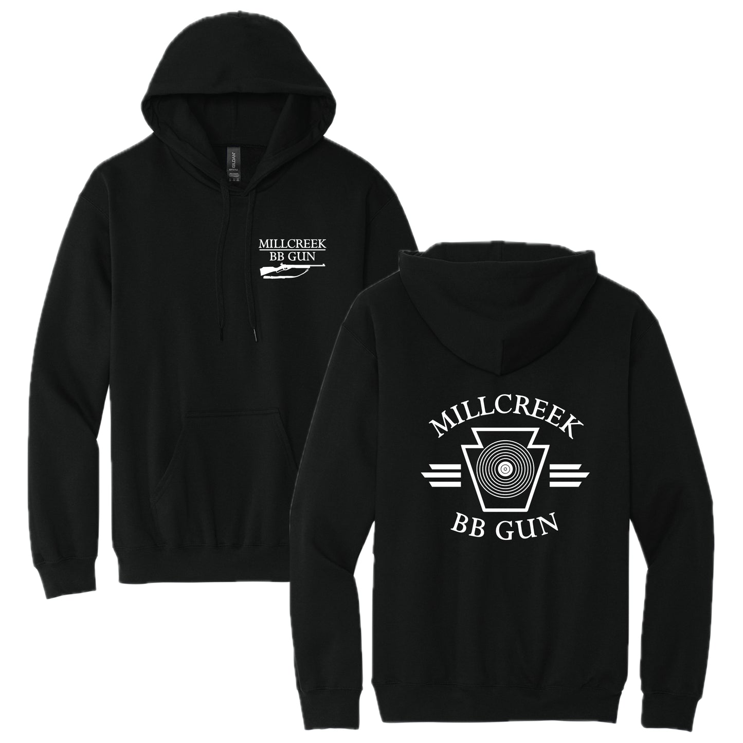 MILBBSH03-08 Black Hooded Sweatshirt