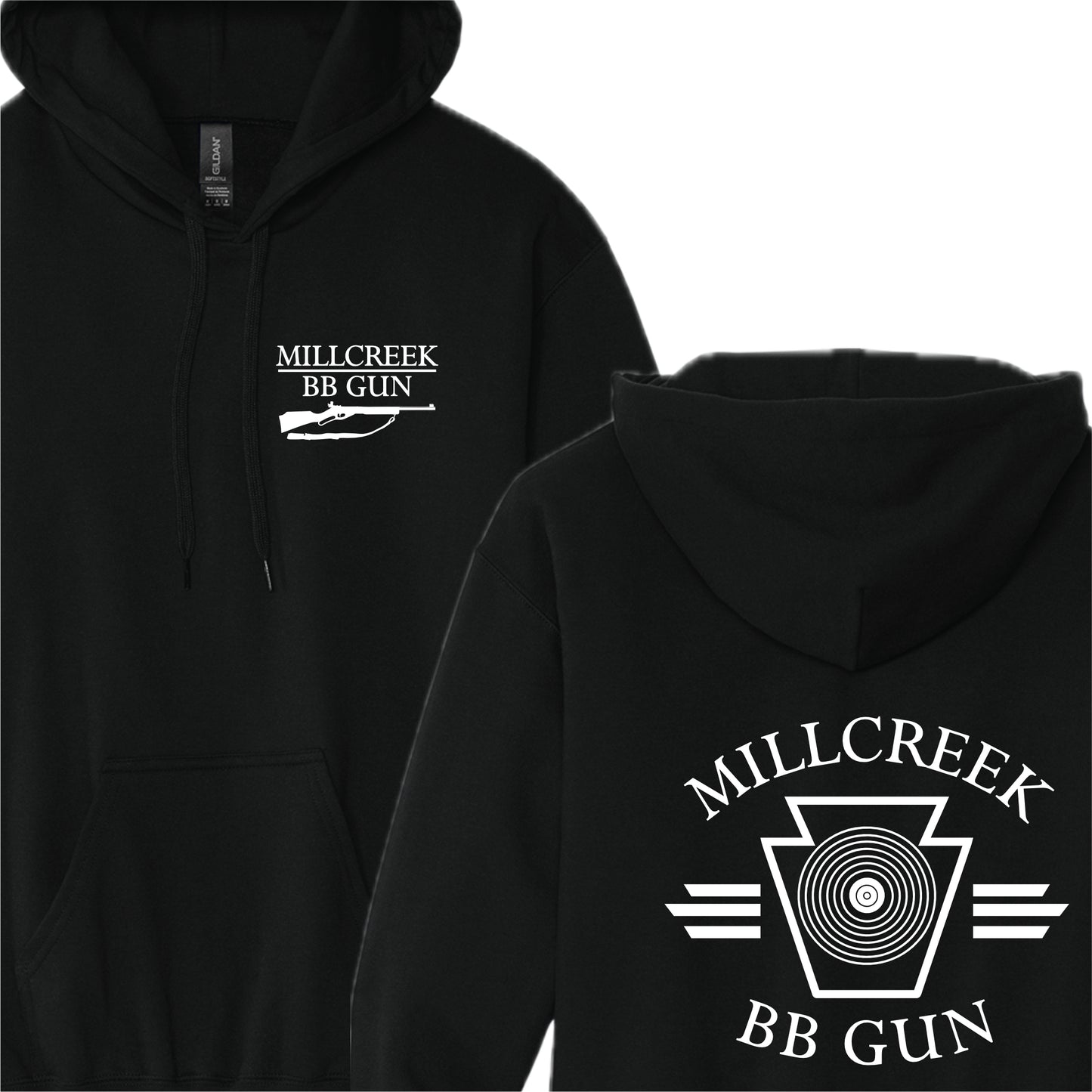 MILBBSH03-08 Black Hooded Sweatshirt