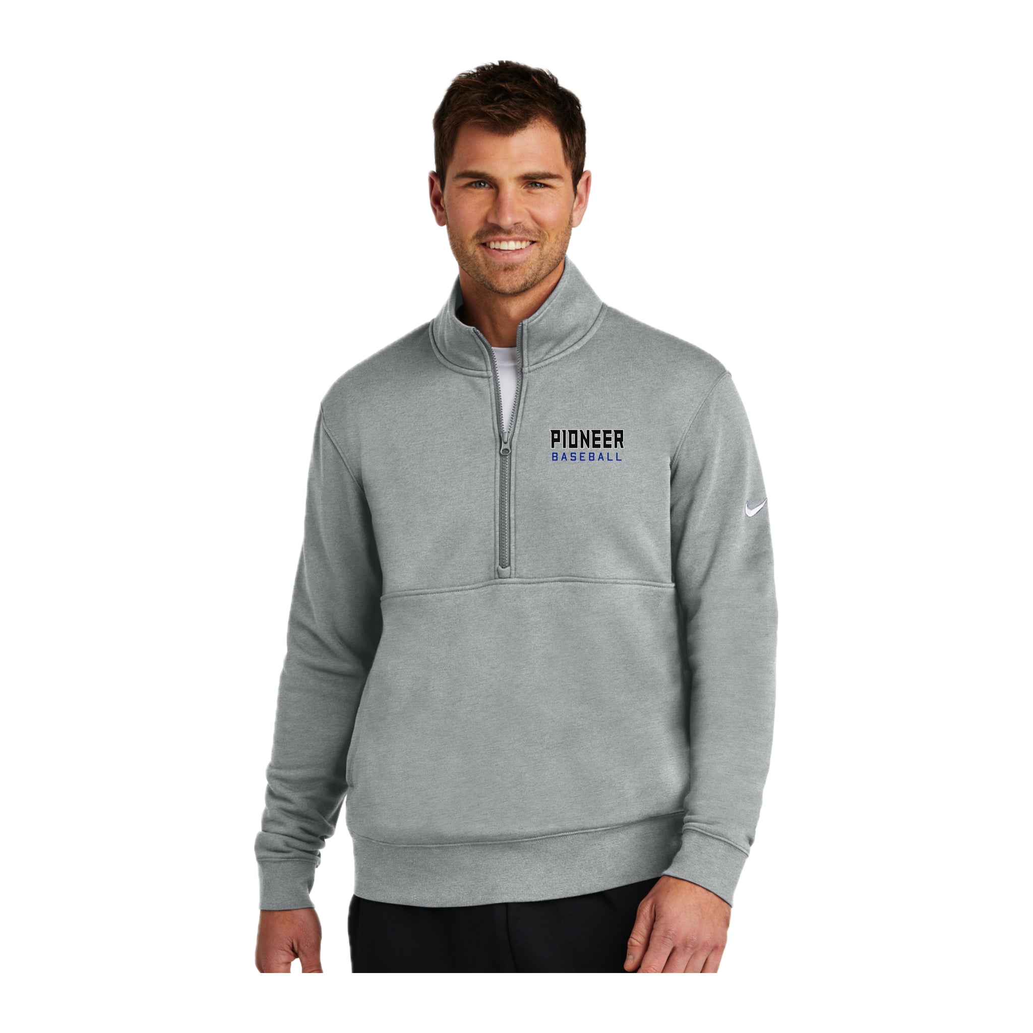 LSHS0225-24 Nike Dk Grey Heather 1/4 Zip