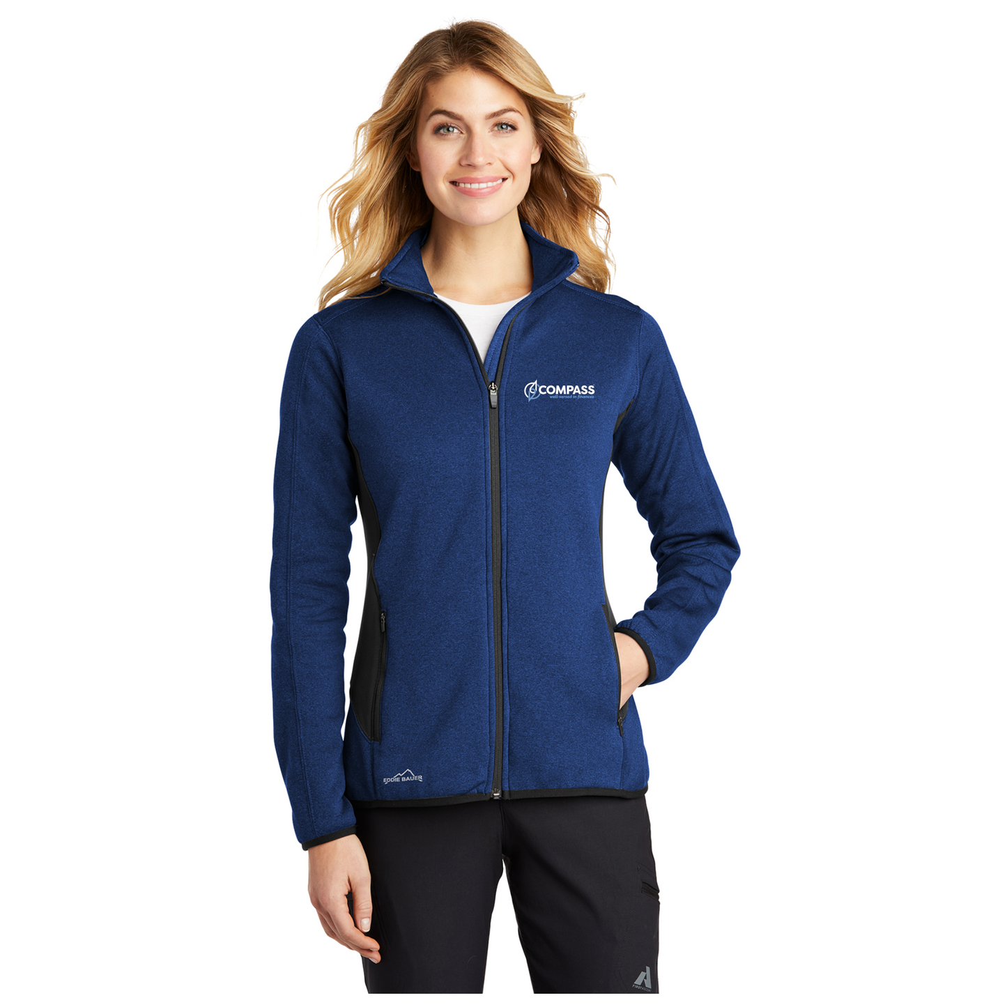 COM032 Blue Heather Eddie Bauer Ladies Fleece