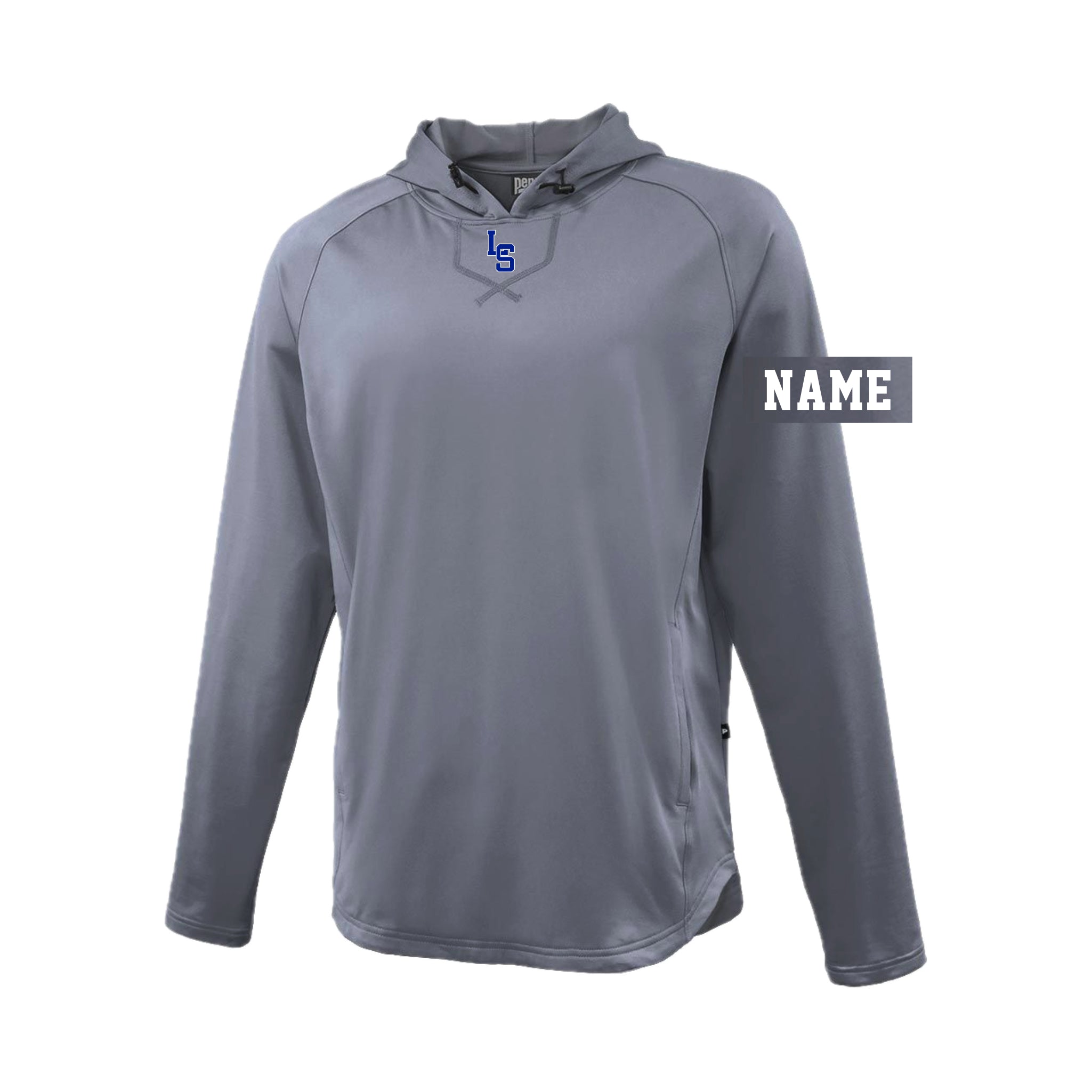 LSHS0225-22 Grey Performance Hooded Sweatshirt