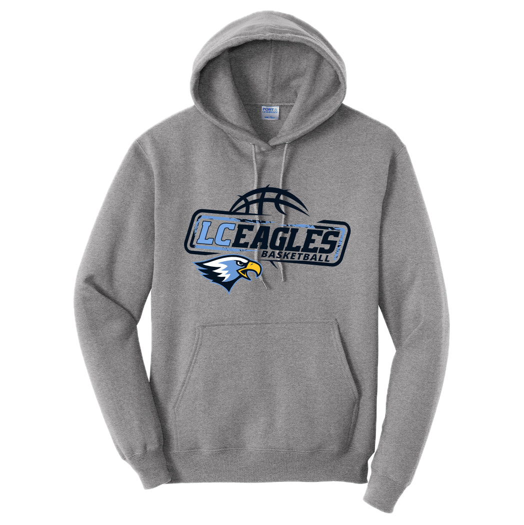 LCS054 - Ath Heather Eagles Basketball Hoody