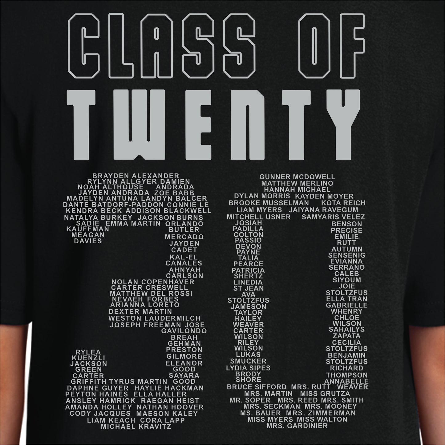 24481 Class of 2030 Black Short Sleeve Tee