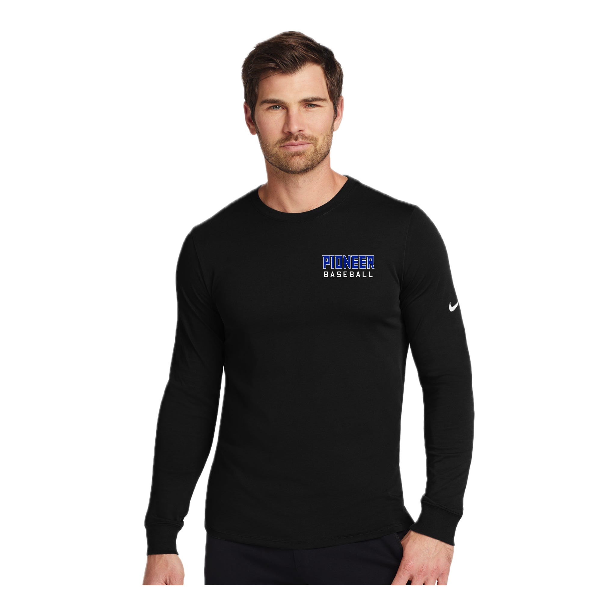 LSHS0225-13 Nike Black Long Sleeve Performance Tee