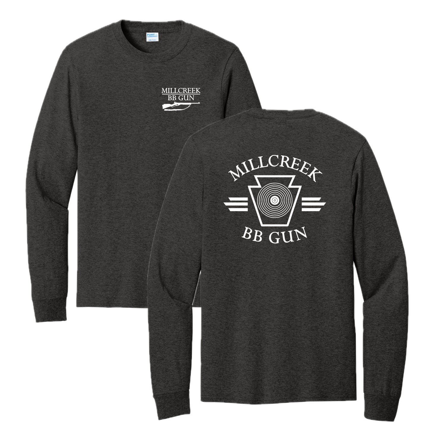 MILBBSH03-05 Dk Heather Grey Long Sleeve Tee