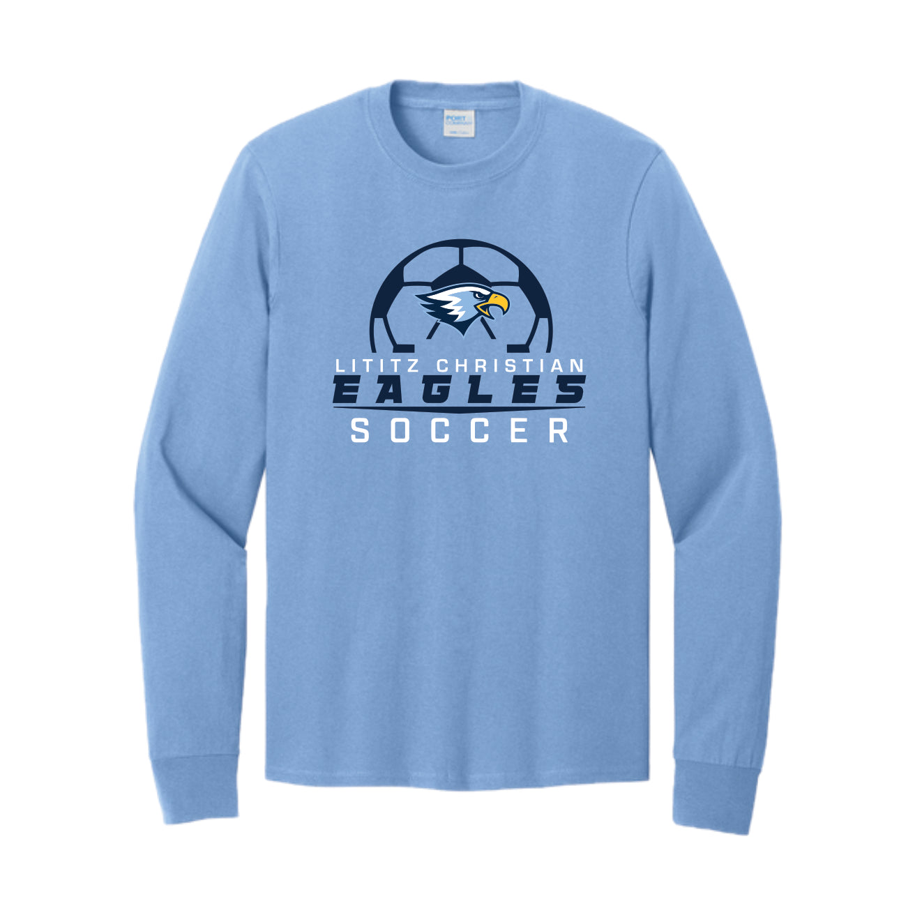 LCS081 - Caroline Blue Soccer Long Sleeve Tee