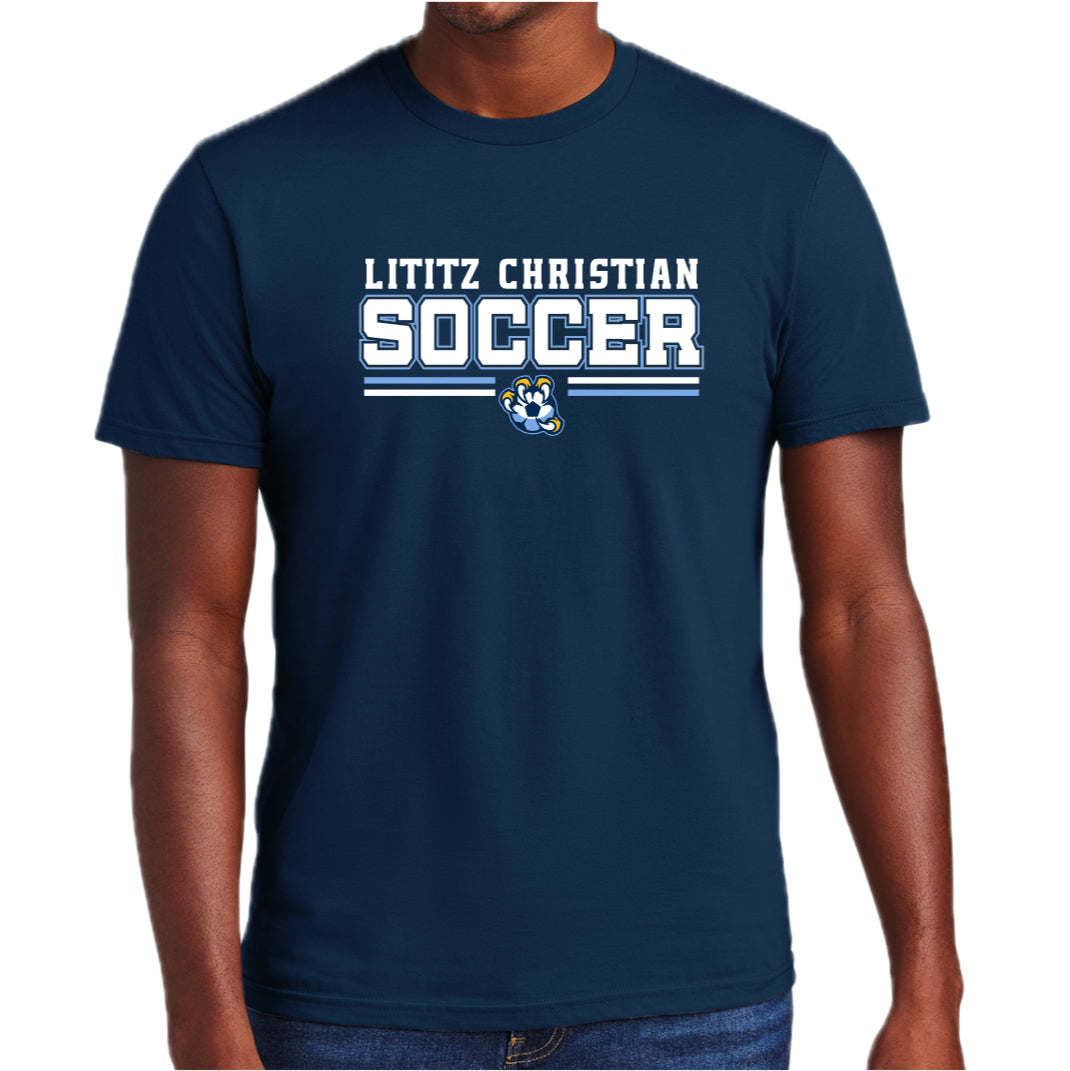 LCS039 - Indigo Short Sleeve SOCCER Tee
