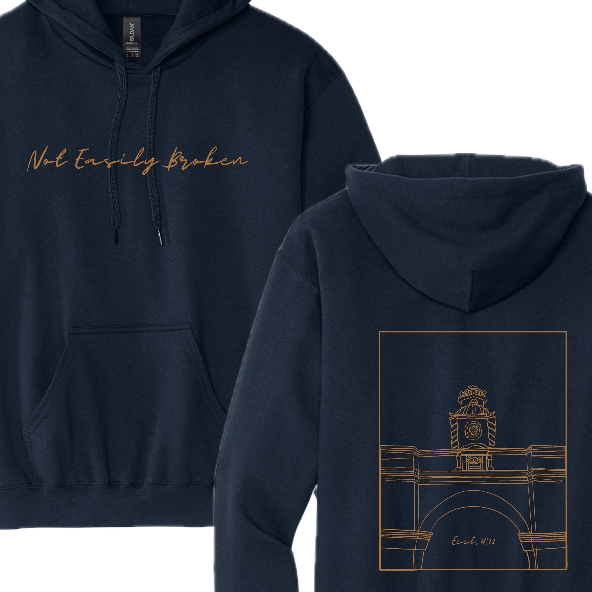 NEBSH01 - 05  Navy Hooded Sweatshirt