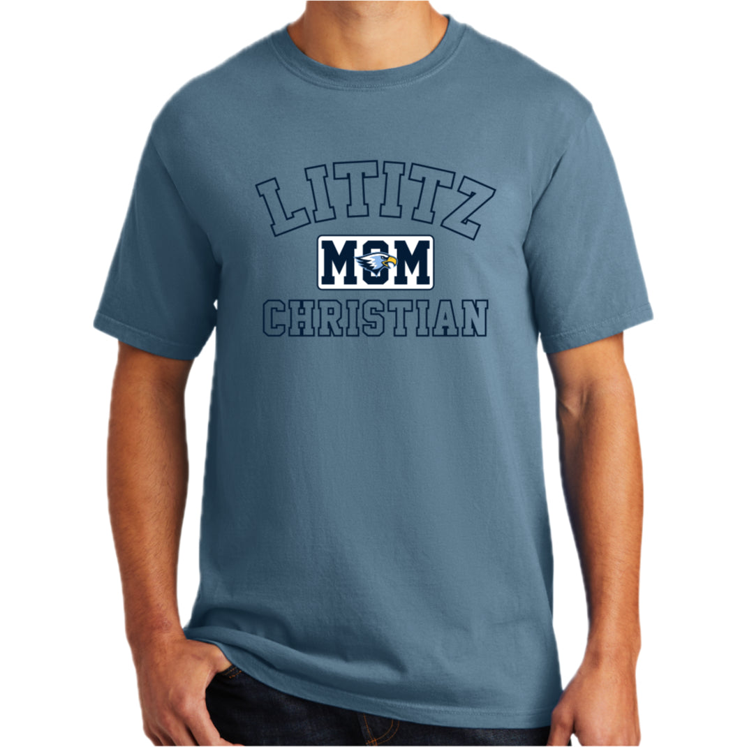 LCS037 - Mist Garment Dyed Mom Tee