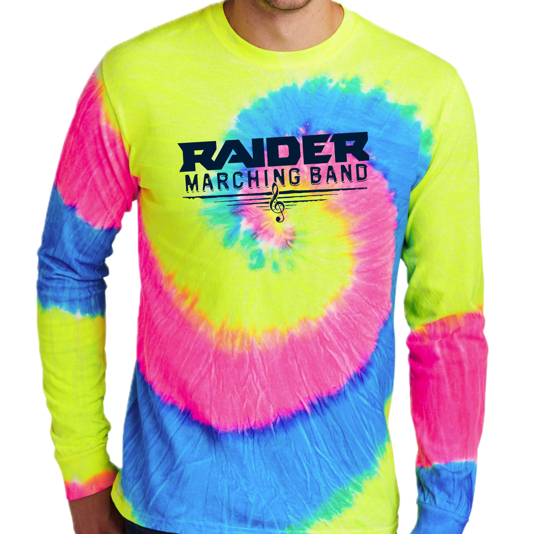 EBAND001 - 11 Neon Rainbow Tie Dye Long Sleeve