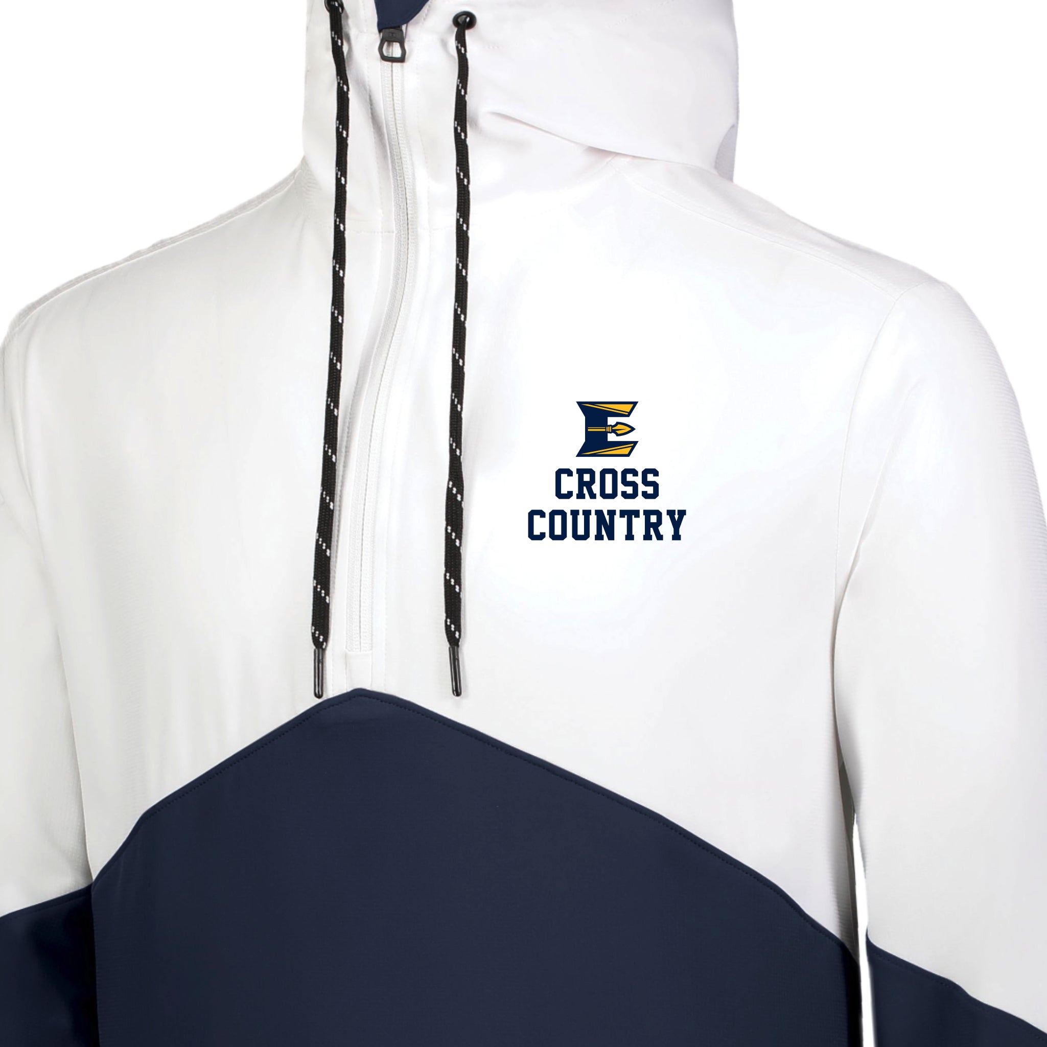 ECCSH001-11 Russell ® Legend White/Navy Hooded Pullover