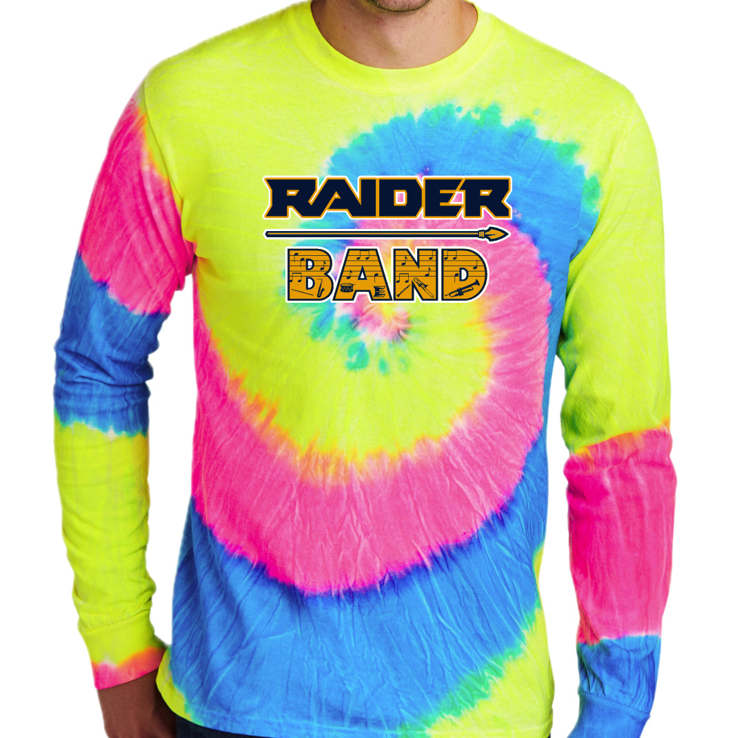 EBAND001 - 12 Neon Rainbow Tie Dye Long Sleeve