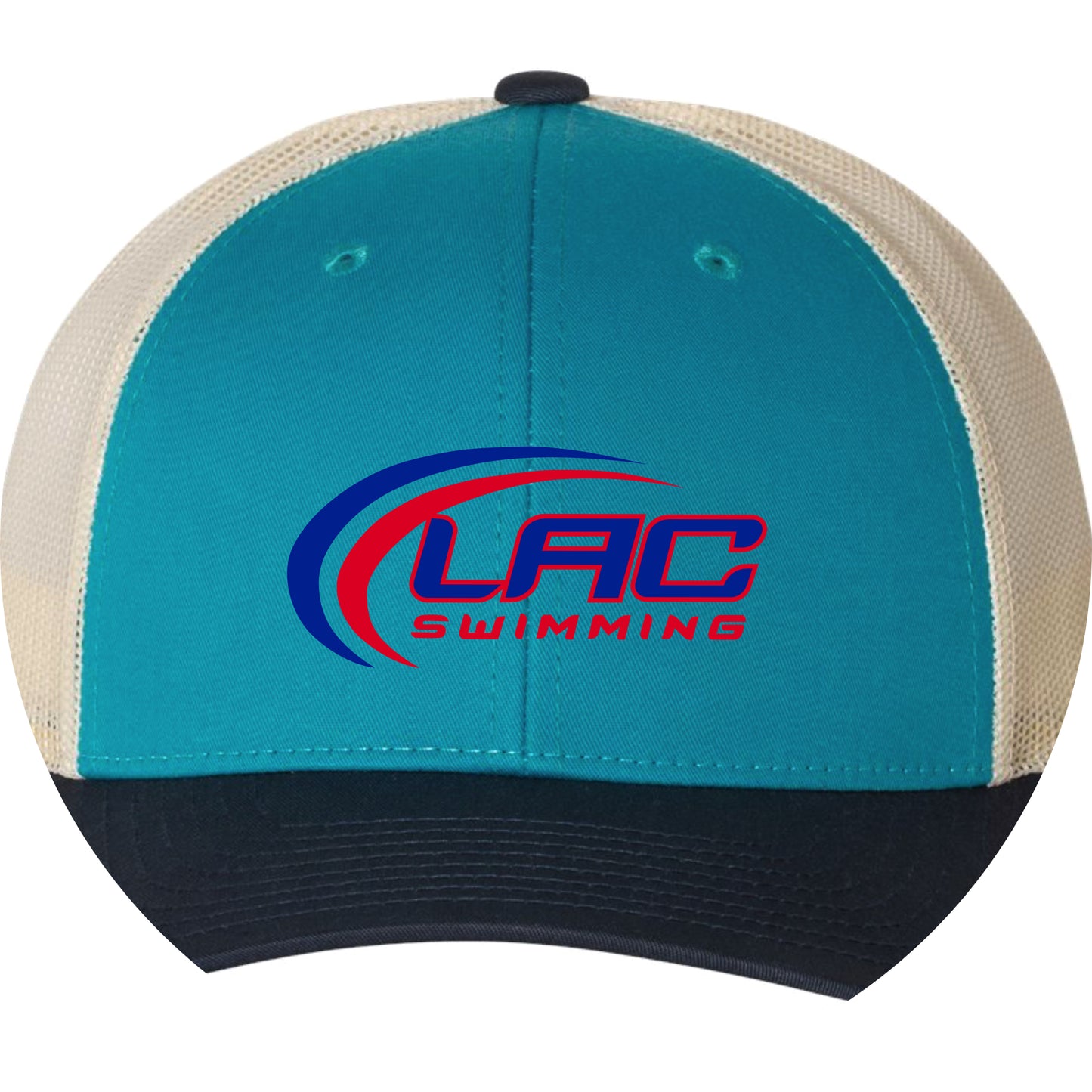 LACSH004 15 Blue Teal - Birch - Navy Richardson Trucker Hat