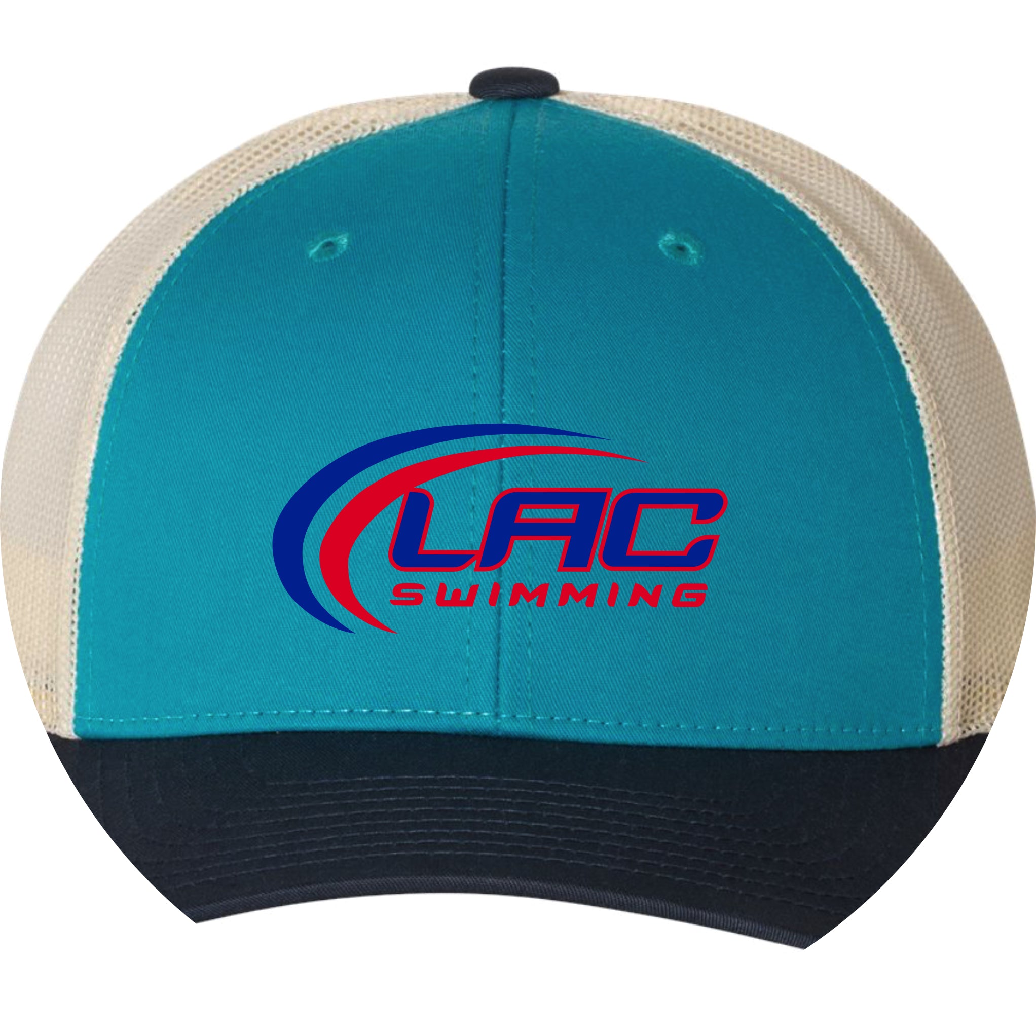 LACSH004 15 Blue Teal - Birch - Navy Richardson Trucker Hat
