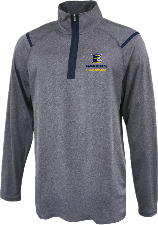 EFH01-017 Performance 1/4 Zip Heather Navy/Grey