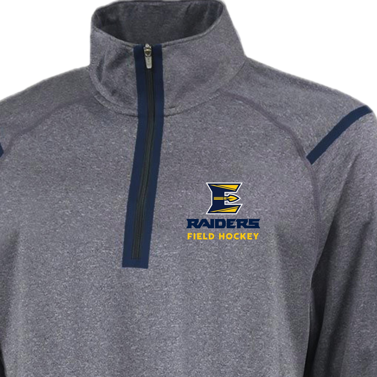 EFH01-017 Performance 1/4 Zip Heather Navy/Grey