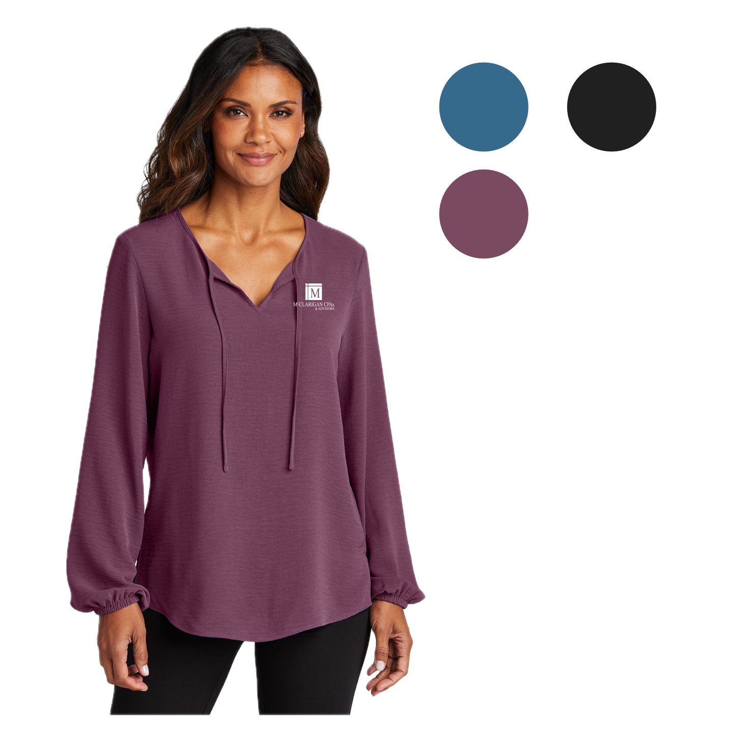 MCCL019 Port Authority Women's Textured Crepe Blouse