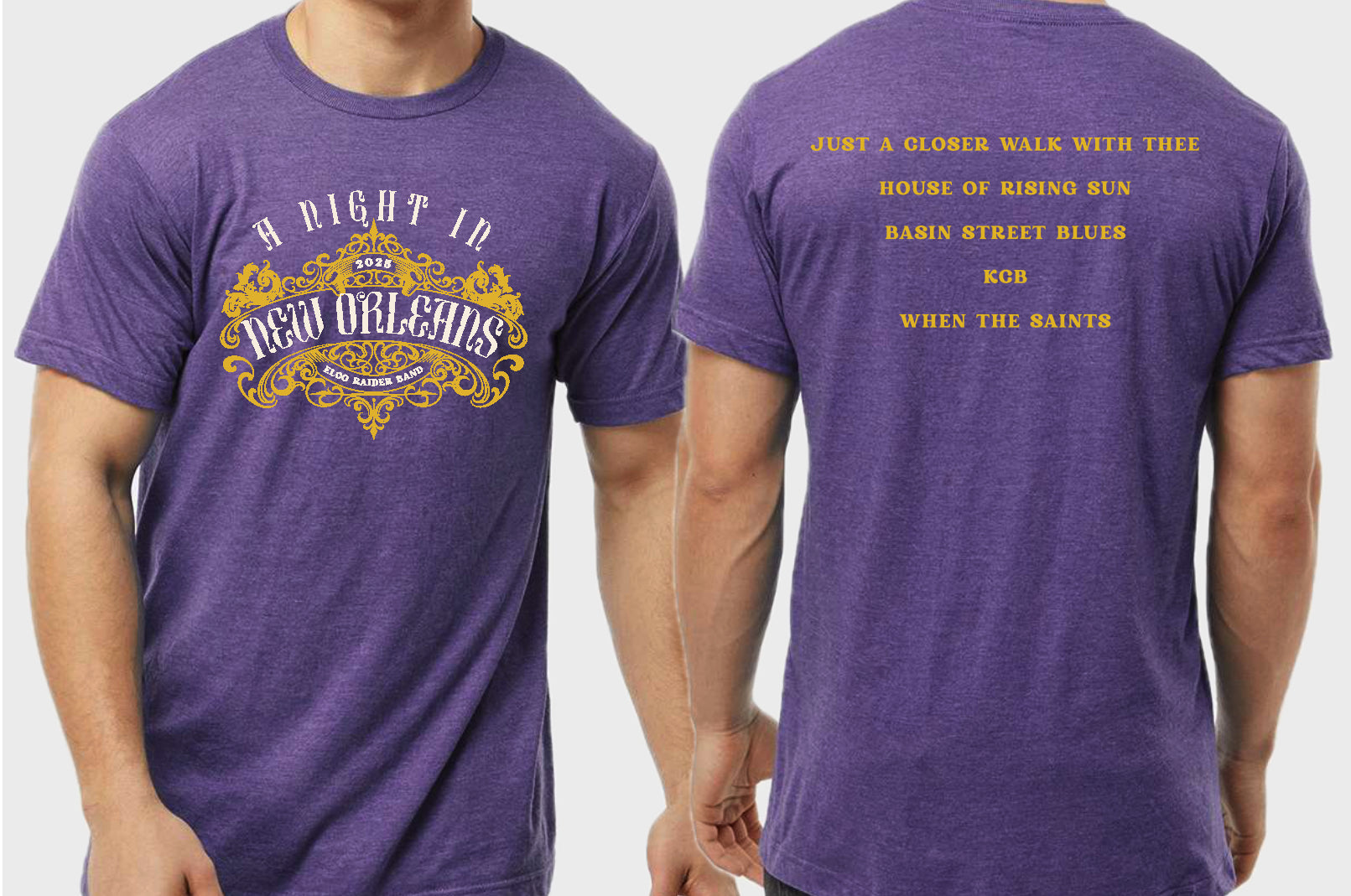 EBAND001 - 01 Heather Purple Short Sleeve Show Shirt