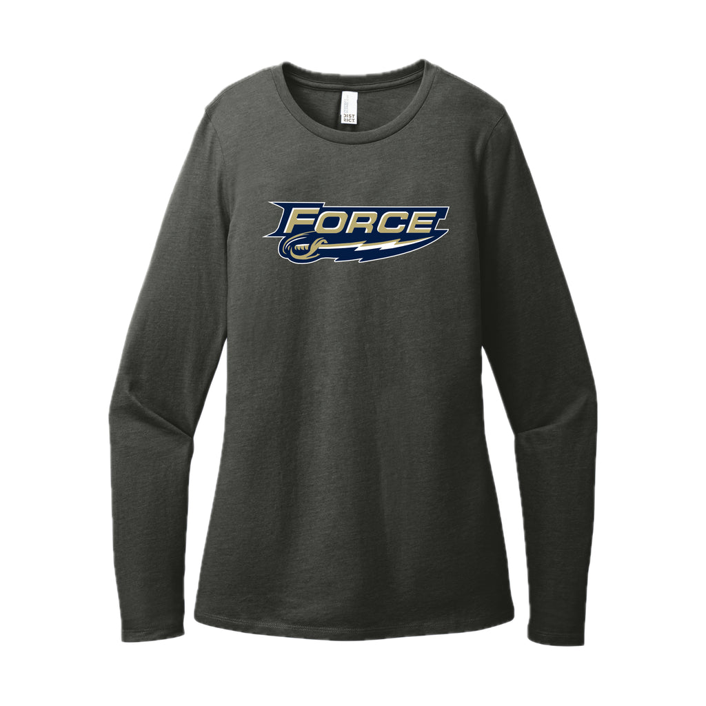 FRC2206 Force Heather Charcoal Ladies Long Sleeve Tee