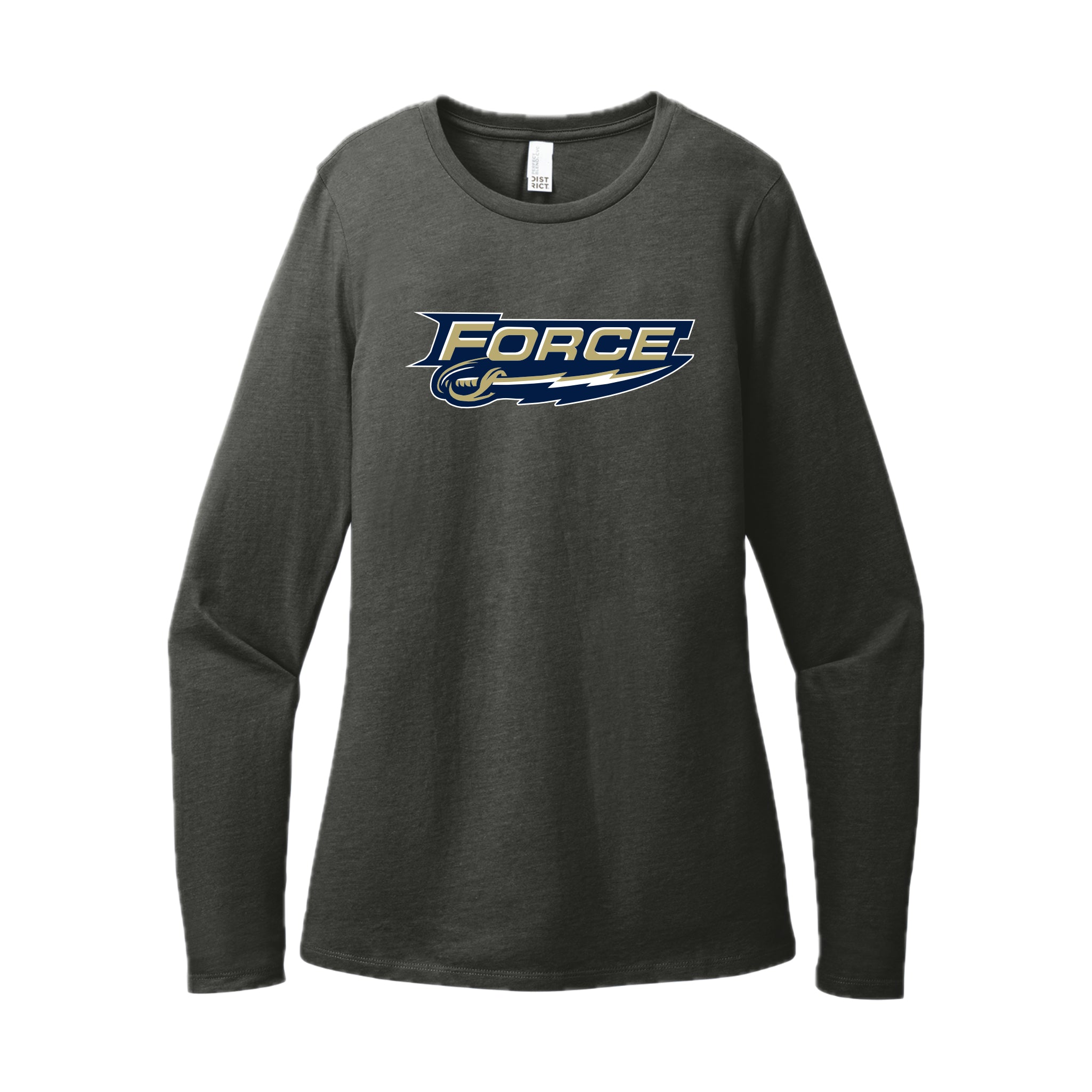 FRC2206 Force Heather Charcoal Ladies Long Sleeve Tee