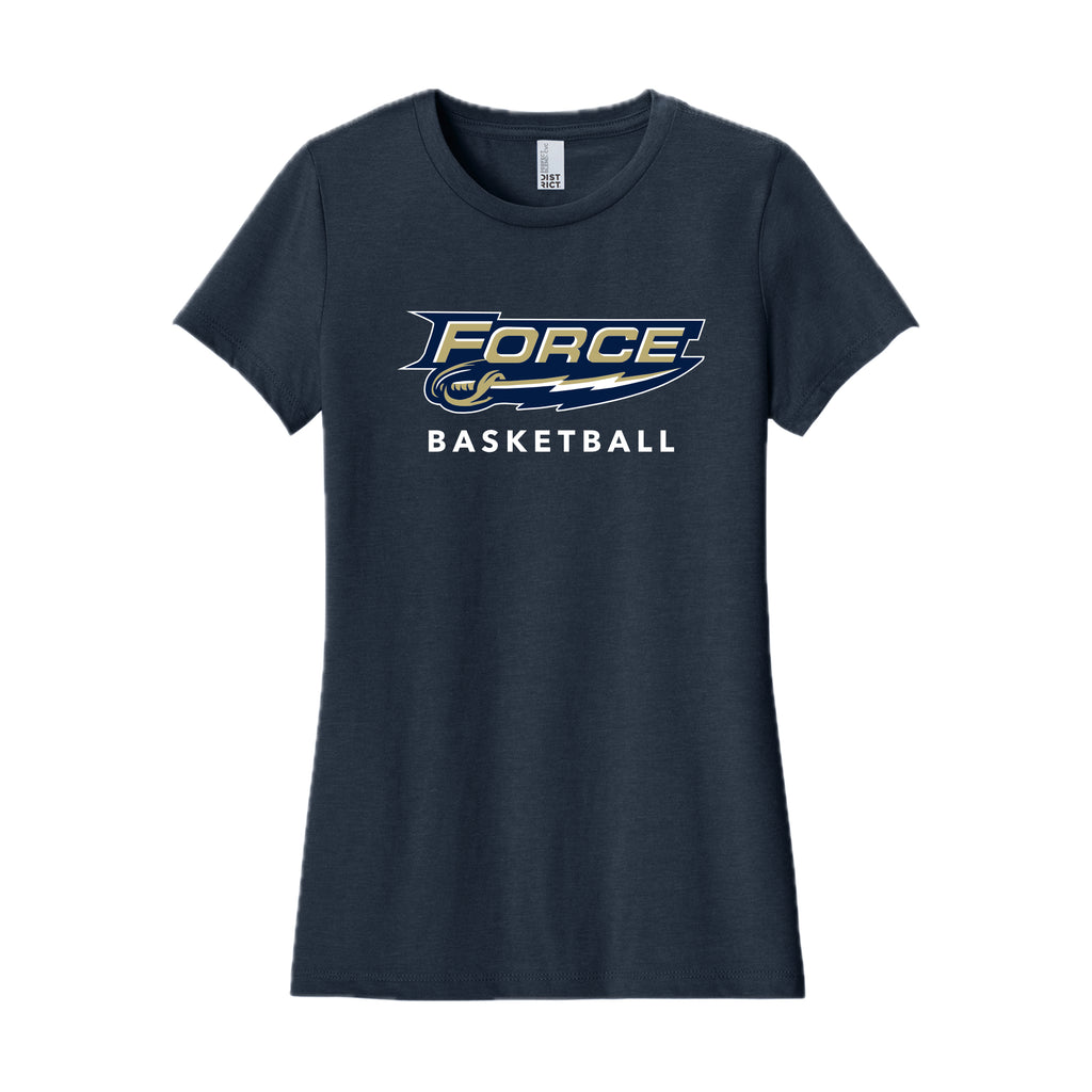 FRC2201 Force Basketball Heather Navy Ladies Short Sleeve Tee
