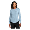 ELIS26-07 Ladies Celestial Blue Long Sleeve Blouson Top