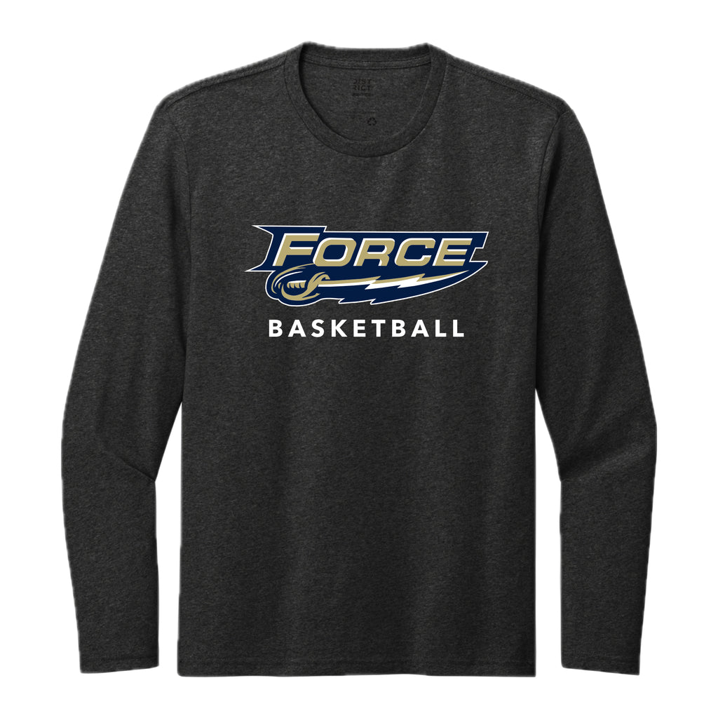 FRC2207 Force Basketball Heather Charcoal Long Sleeve Tee